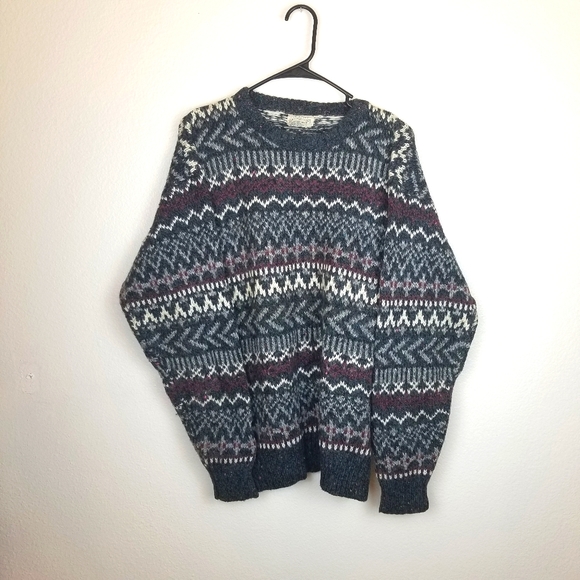 Vintage south channel Christmas gray wool sweater - Picture 2 of 8